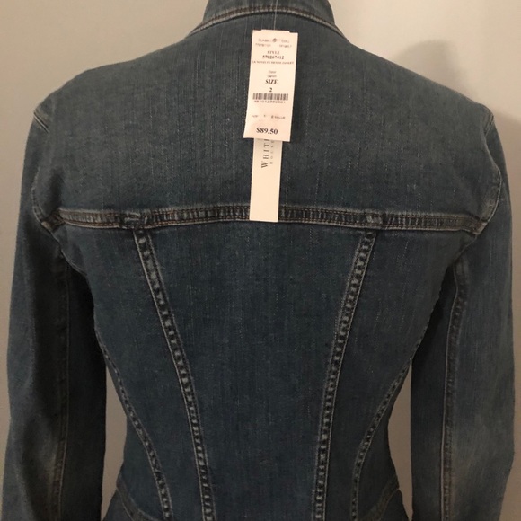 WHBM LONG SLEEVE NOVELTY DENIM JACKET - Picture 6 of 15